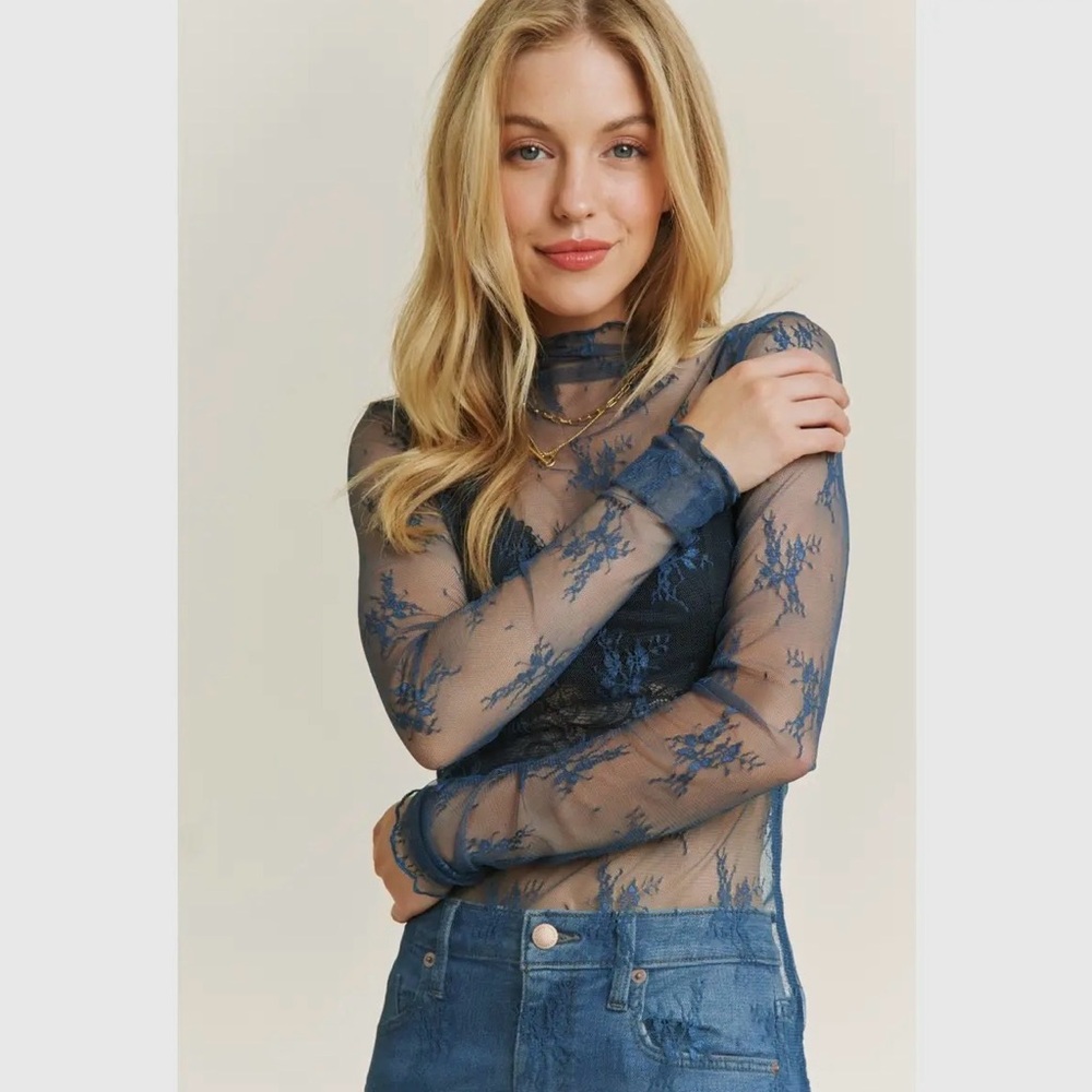 Teal Lace Undershirt